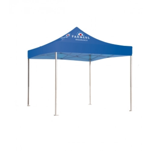 Blue Premium 10' x 10' Outdoor Tent w/ 4 Logo Pane
