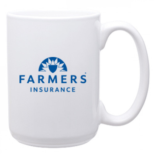 15 oz. White Farmers Mug
