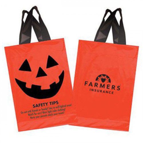 Pumpkin Face Soft Loop Shopper Bag (Pack of 50)
