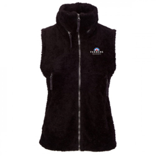 Ladies Black Sherpa Vest