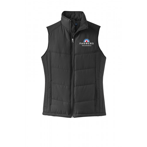 Ladies Black Puffy Vest