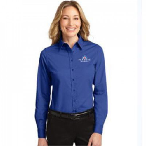 Ladies' Royal Blue Easy Care Dress Shirt