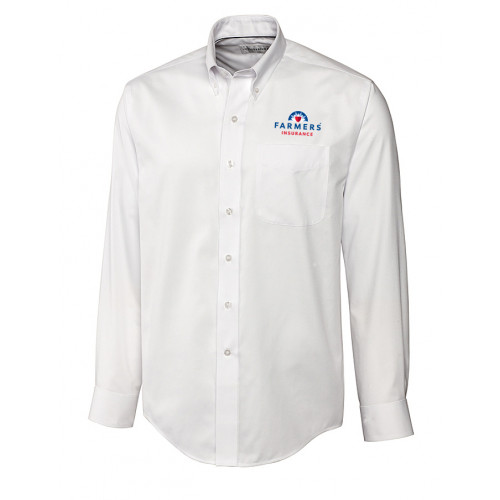 Cutter & Buck Men's White Oxford Dress Shirt - CLOSEOUT