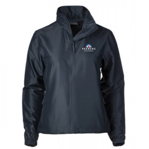 Ladies Navy Windbreaker Jacket - CLOSEOUT