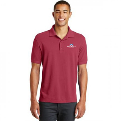 Red Eddie Bauer Cotton Pique Polo - CLOSEOUT