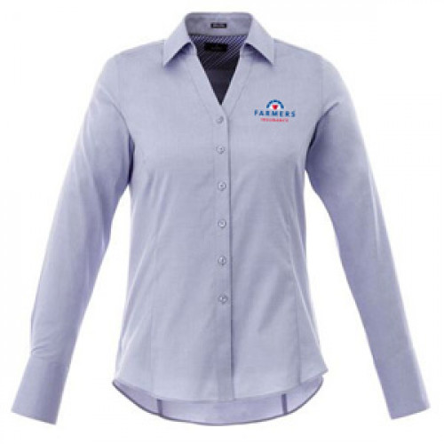 Ladies Long Sleeve Oxford Woven Shirt - CLOSEOUT