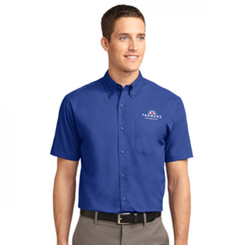 Royal Blue Short Sleeve Easy Care Shirt - CLOSEOUT