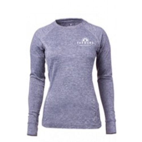 Ladies Long Sleeve Heather Grey Wicking Shirt - CLOSEOUT