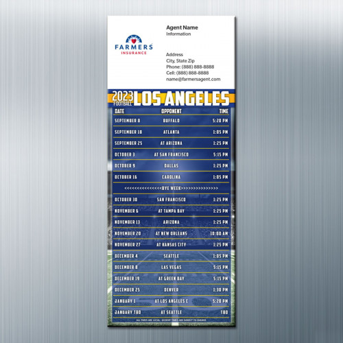 Custom NFL Football Schedule Magnet