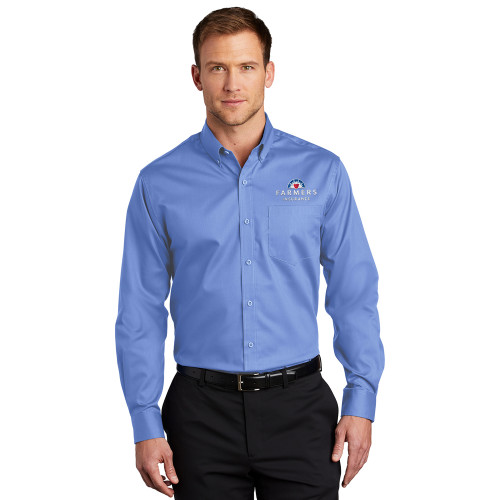 Men's Twill Dress Shirt - Ultramarine Blue