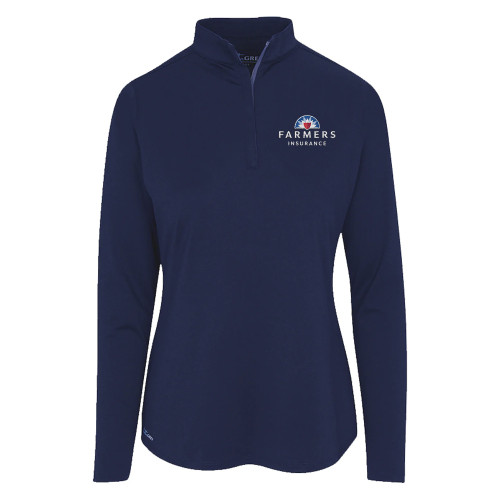 Ladies Haus of Grey Half Zip - Navy Blue